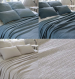 Bedspread 100% washed cotton, +/- 450 gr/m²