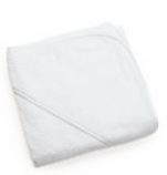 Cape de bain ou Sortie de bain 80x80 cm éponge 100% coton blanc