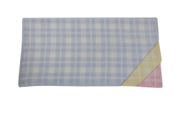 Ladies handkerchief 4x3 colors 100% cotton 33x32 cm : 1 pack of 12 handkerchiefs