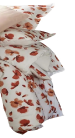 Housse couette + taie 65x65 cm 100% coton percale Coquelicots