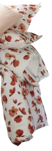 Flat sheet + pillowcases 65x65 cm 100% cotton percale Poppies
