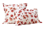 100% cotton percale pillowcase with poppy flowers