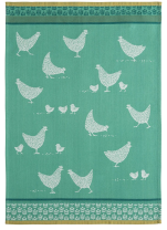 Towels for dishes hens and chicks 100% cotton jacquard 50x75 cm