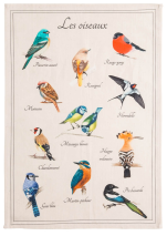 Towels for dishes 54% cotton and 46% linen 50x75 cm Printed Birds
