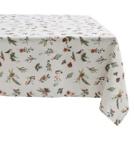 Square/rectangle tablecloth Holiday spirit 54% cotton and 46% printed linen