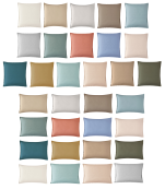 Taie 100% coton percale coloris moyen double piqures easy care