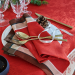 Napkin 54x54 cm Esprit de Noel red 100% cotton jacquard