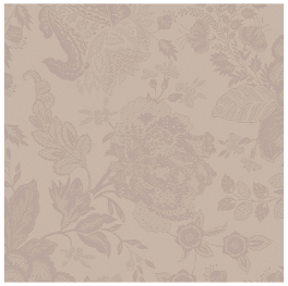 Servet 53x53 cm Beige bloemen 52% katoen & 48% linnen damast jacquard