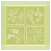 Napkin 53x53 cm Soft green flowers 100% cotton jacquard 245gr/m²