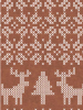 Duvet cover + pillowcase 65x65 cm fir trees and red reindeer 100% cotton flannel