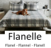 Bettbezug + Kissenbezug 65x65 cm grau/rote Fliesen 100% Baumwoll-Flanell