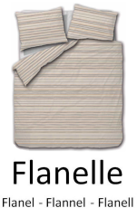 Duvet cover + pillowcase 65x65 cm beige/orange lines 100% cotton flannel