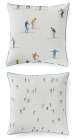 Reversible duvet cover + pillowcase 65x65 cm 100% cotton percale Skiers