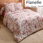 Flat Sheet + pillowcase 65x65 cm 100% cotton flannel colorful foliage