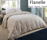 Bettlaken+ Kissenbezug 65x65 cm  100% Baumwolle Flanell perlgrau/weiße Orchidee