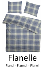 Duvet cover + pillowcase 65x65 cm blue/white tiles 100% cotton flannel