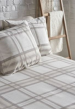 Duvet cover + pillowcase 65x65 cm beige/cream grids 100% cotton flannel
