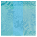 Napkin 54x54 cm Turquoise plants 100% cotton jacquard, 220 gr/m²