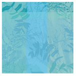 Napkin 54x54 cm Turquoise plants 100% cotton jacquard, 220 gr/m²