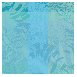 Napkin 54x54 cm Turquoise plants 100% cotton jacquard, 220 gr/m²