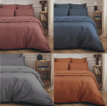 Duvet cover + pillowcase 100% pure percale cotton easy care