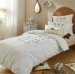 Bettbezug + Kissenbezug Winteralphabet aus 100 % gewaschener Baumwolle