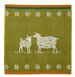 Hand towel 50x50 cm sheep and lamb 100% cotton jacquard