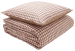 Duvet cover + Pillowcase 100% cotton percale Vichy dune/white