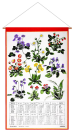 Calendrier Kreier 2025 Fleurs de printemps, pur lin, 69 x 41 cm