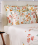 Bettbezug + Kissenbezug 100 % gekämmter Satin-Baumwolle Aquarell-Blumenmuster