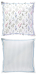 Drap de lit plat + taie 100% coton percale bio LF fleurs 80 fils/cm² easy care