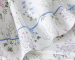 Drap de lit plat + taie 100% coton percale bio LF fleurs 80 fils/cm² easy care