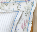 Drap de lit plat + taie 100% coton percale bio LF fleurs 80 fils/cm² easy care