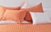 Housse de couette + taie 65x65 cm Lignes orange/blanc/beige 100% coton satin