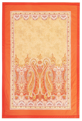 Plaid 135x190 cm Mergellina O1 arancio chiaro Grandfoulard Bassetti