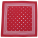 Foulard rouge à pois blanc 100% coton 60x60 cm