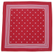 Rode sjaal met witte stippen 100% katoen 60x60 cm