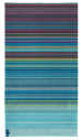 Beach towel 100x200 cm terry/velvet, 420 gr/m² Multi blue lined