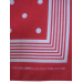 Red scarf with white dots 100% cotton 60x60 cm