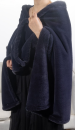 Cape 75x150 cm poylester fausse fourrure avec 4 boutons