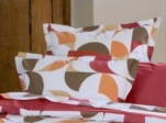 Pillowcase 65x65 modern geometry pink 100% percale cotton