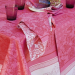 Serviette de table 53x53 cm géranium rose 100% coton bio jacquard, 220 gr/m²