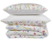 Duvet cover + pillowcases watercolor flowers 100% cotton percale printed 80 thre