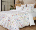 Duvet cover + pillowcases watercolor flowers 100% cotton percale printed 80 thre