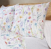 Duvet cover + pillowcases watercolor flowers 100% cotton percale printed 80 thre