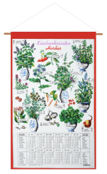 Calendar Kreier 2026 Herbs, pure linen, 69 x 41 cm