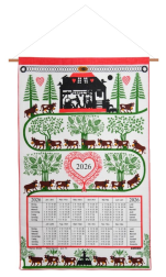 Calendar Kreier 2026 Ascent of the mountain, colors, pure linen, 69 x 41 cm