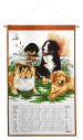 Calendar Kreier 2026 Dogs, pure linen, 69 x 41 cm