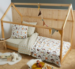 Housse couette 140x200 + 1 taie 65x65 100% coton Balade en forêt
