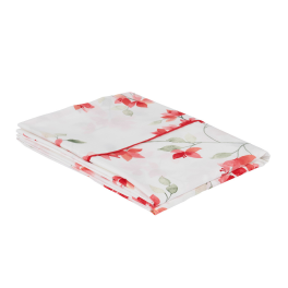Beddenlaken  + slopen Koraal bloemen 100% katoensatijn, 120 draden/cm²